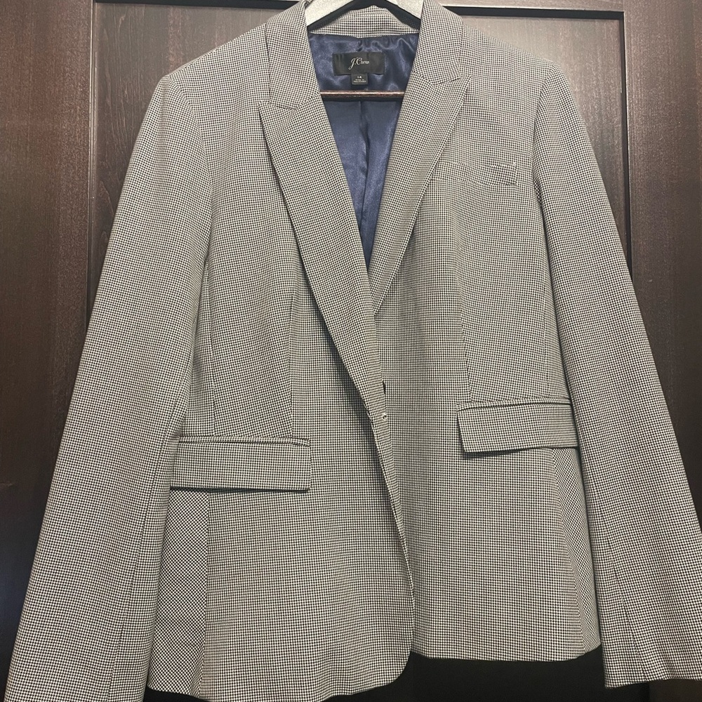 J. Crew  Houndstooth Blazer